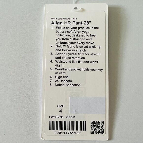 LULULEMON ATHLETICA City Camo Silver Drop Mult Align HR Pant 28" Leggings - US 4 - Picture 8 of 8